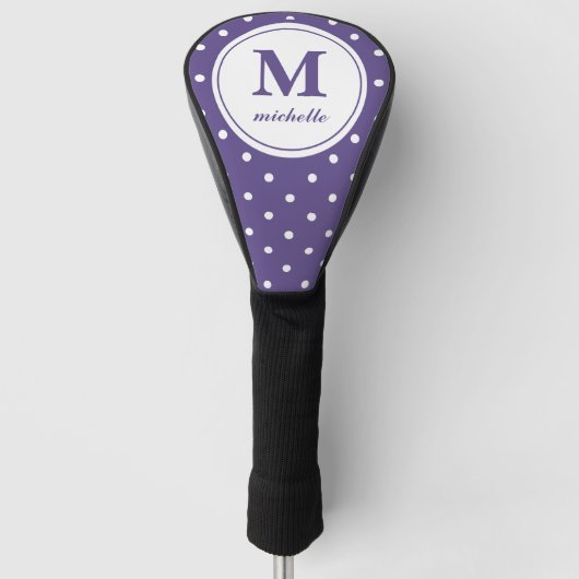 Ultraviolet | Golf | DOT gepersonaliseerd monogram Golfheadcover (Voorkant)