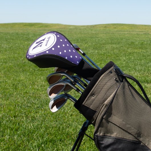 Ultraviolet | Golf | DOT gepersonaliseerd monogram Golfheadcover (Insitu)