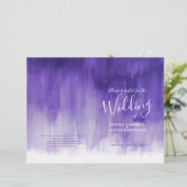 Ultraviolet paars abstract huwelijksprogramma (Staand voorkant)