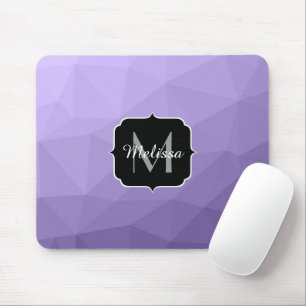 Ultraviolet paars-geometriemnetpatroon Monogram Muismat
