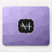 Ultraviolet paars-geometriemnetpatroon Monogram Muismat (Voorkant)