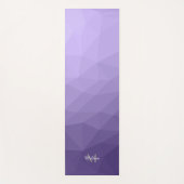 Ultraviolet paars-geometriemnetpatroon Monogram Yogamat (Voorkant)