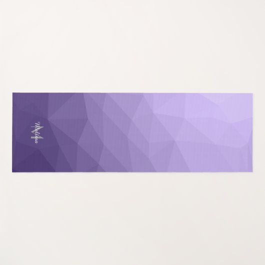 Ultraviolet paars-geometriemnetpatroon Monogram Yogamat (Voorkant (horizontaal))