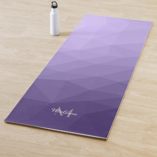 Ultraviolet paars-geometriemnetpatroon Monogram Yogamat