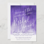 Ultraviolet paars vrijgezellenfeest nodigt kaart (Voorkant)