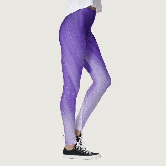 Ultraviolet paarse abstracte kunst leggings (Rechts)