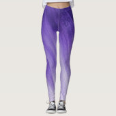 Ultraviolet paarse abstracte kunst leggings (Voorkant)
