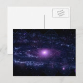 Ultraviolet Paarse Andromeda Galaxy Space Briefkaart (Voorkant / Achterkant)
