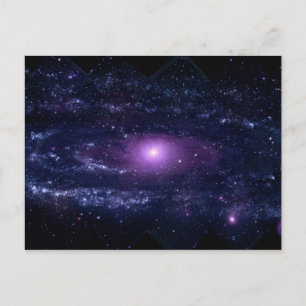 Ultraviolet Paarse Andromeda Galaxy Space Briefkaart
