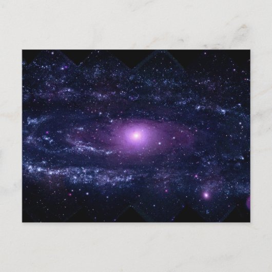 Ultraviolet Paarse Andromeda Galaxy Space Briefkaart (Voorkant)