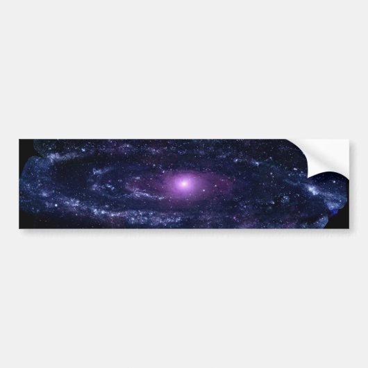 Ultraviolet Paarse Andromeda Galaxy Space Bumpersticker (Voorkant)