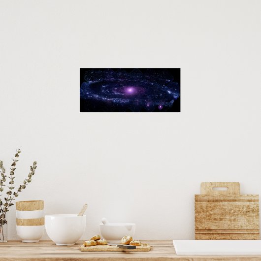 Ultraviolet Paarse Andromeda Galaxy Space Poster (Keuken)