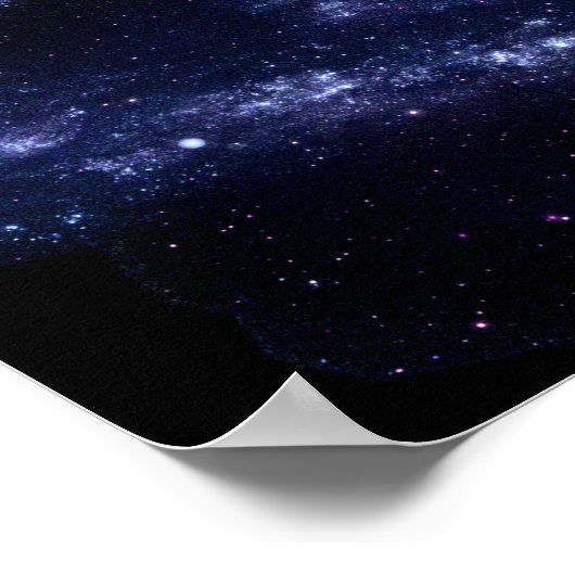 Ultraviolet Paarse Andromeda Galaxy Space Poster (Hoek)