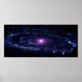 Ultraviolet Paarse Andromeda Galaxy Space Poster (Voorkant)