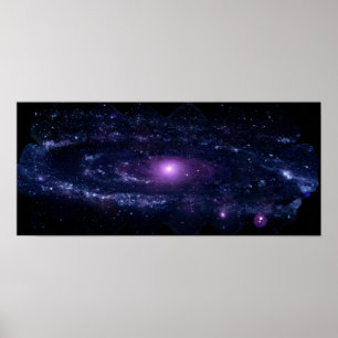 Ultraviolet Paarse Andromeda Galaxy Space Poster