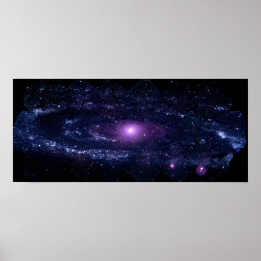 Ultraviolet Paarse Andromeda Galaxy Space Poster (Voorkant)