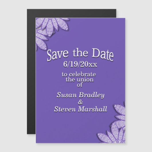 Ultraviolet sparen de Datum Magnetische Uitnodiging (Voorkant / Achterkant)