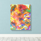 Ultraviolet stuifmeel canvas afdruk (Insitu (Houten vloer))
