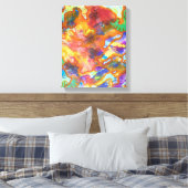 Ultraviolet stuifmeel canvas afdruk (Insitu (Slaapkamer))