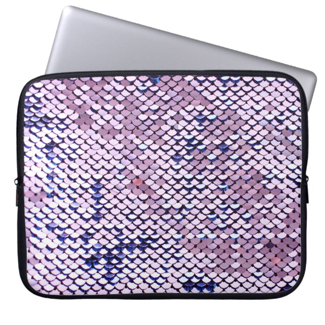 Ultraviolet vivid sequin glitter giny texture. Gl Laptop Sleeve (Voorkant)