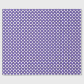 Ultraviolet wit poka-puntpatroon cadeaupapier (Vlak)