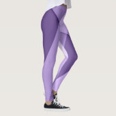 ultraviolette paarse moderne geometrische lijnen leggings (Rechts)