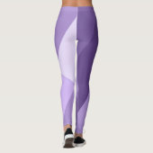 ultraviolette paarse moderne geometrische lijnen leggings (Achterkant)