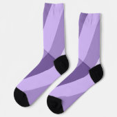 ultraviolette paarse moderne geometrische lijnen sokken (Links)