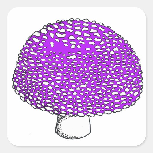 Ultraviolette paddenstoel schimmel Shroom Vierkante Sticker (Voorkant)