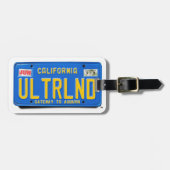 ULTRLND: CA 1974 Blue License Bord Bagagelabel (Voorkant horizontaal)