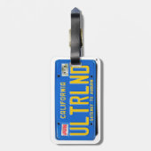 ULTRLND: CA 1974 Blue License Bord Bagagelabel (Achterkant verticaal)