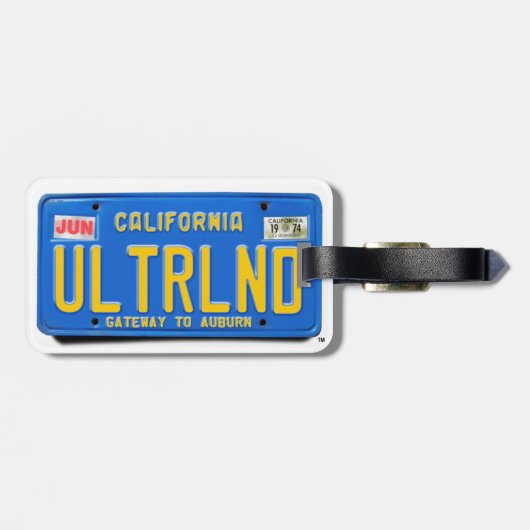 ULTRLND: CA 1974 Blue License Bord Bagagelabel (Achterkant horizontaal)