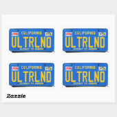 ULTRLND: CA 1974 Blue License Bord Rechthoekige Sticker (Vel)