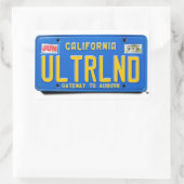 ULTRLND: CA 1974 Blue License Bord Rechthoekige Sticker (Tas)