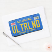 ULTRLND: CA 1974 Blue License Bord Rechthoekige Sticker (Envelop)