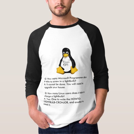 Ultumix Linux T-Shirt Tux (Voorkant)