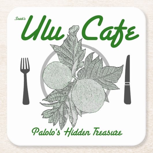 Ulu Cafe-onderzetters voor eenmalig gebruik Kartonnen Onderzetters (Voorkant)