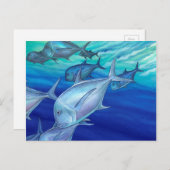 Ulua (Giant Trevally) Briefkaart (Voorkant / Achterkant)