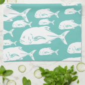 Ulua papio Hawaïaanse visschool - vissen Theedoek (Gevouwen)