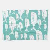 Ulua papio Hawaïaanse visschool - vissen Theedoek (Horizontaal)