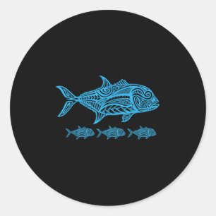 Ulua vissen Inheemse Hawaiian - Hawaiiaanse Stam Ronde Sticker