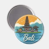 Ulun Danu Bali Indonesia Travel Abstract Magneet (Voorkant / Achterkant)