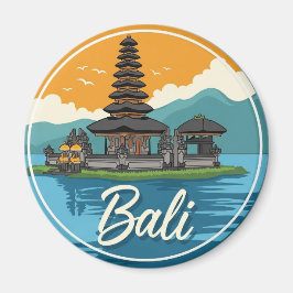 Ulun Danu Bali Indonesië Reis Abstract Magneet