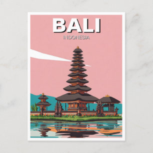 Ulun Danu Bali Indonesië Reizen Abstract Briefkaart