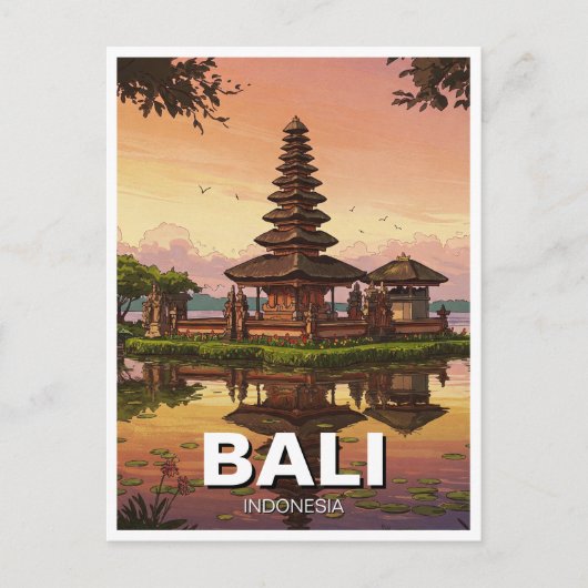 Ulun Danu Bali Indonesië Reizen Briefkaart (Voorkant)