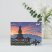 Ulun Danu Bali Indonesië Reizen Feestdagenkaart (Staand voorkant)