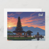 Ulun Danu Bali Indonesië Reizen Feestdagenkaart (Voorkant / Achterkant)