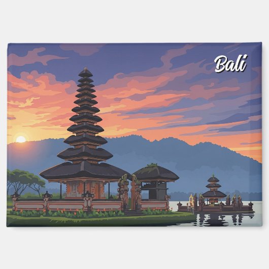 Ulun Danu Bali Indonesië Reizen Magneet (Voorkant)