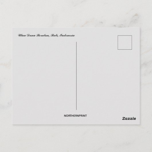 Ulun Danu Beratan Tempel Bali Indonesië Briefkaart (Achterkant)