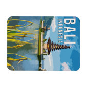 Ulun Danu Beratan Temple Indonesië Waterverf Magneet (Horizontaal)